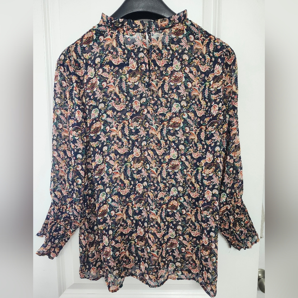 maison d'Amelie FLAWLESS Floral Print Women's Medium Top - Picture 4 of 5